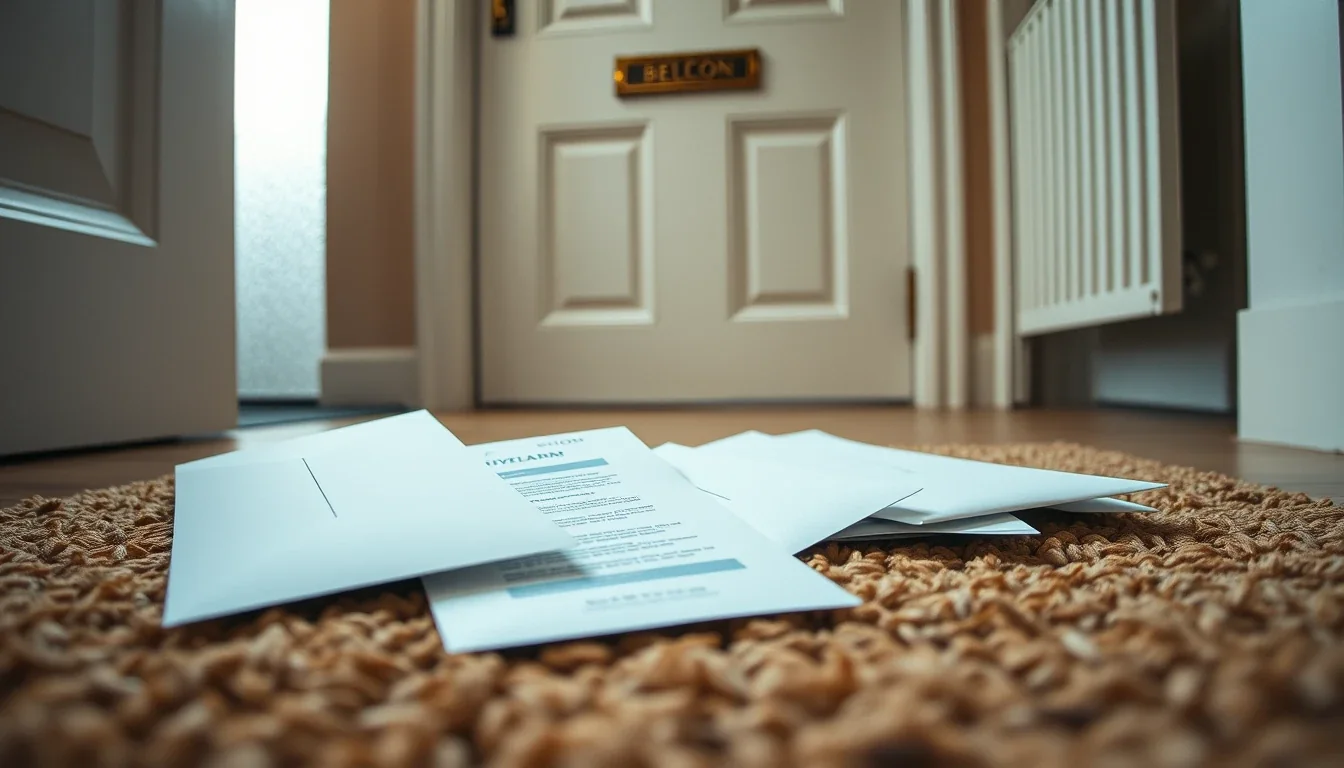 A FATCA self-certification form from a UK bank lying on a doormat with other post