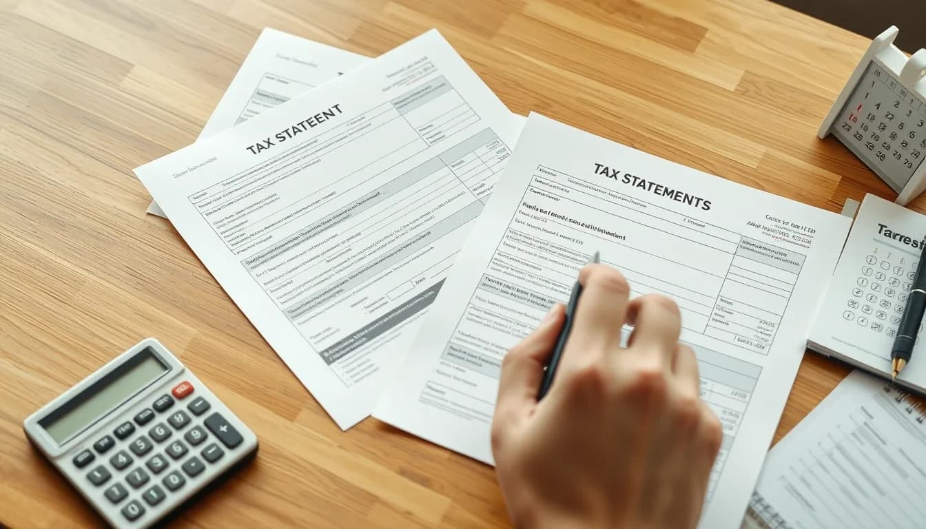 Two years of UK tax statements laid side by side on a desk to decide which US tax year takes the foreign tax credit