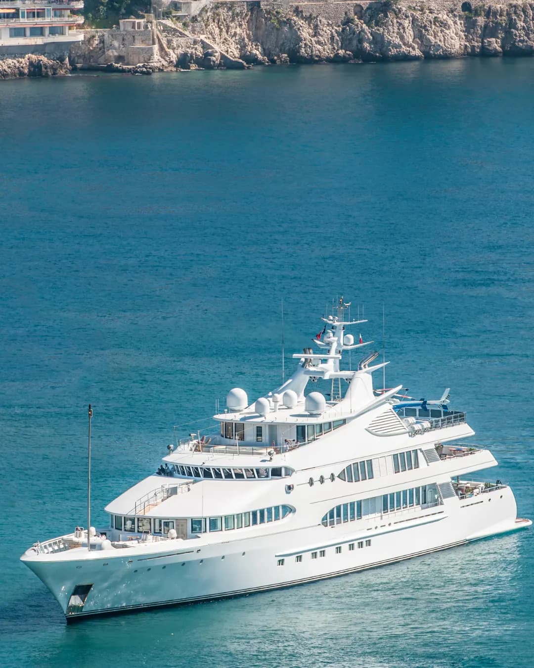 A yacht on open water